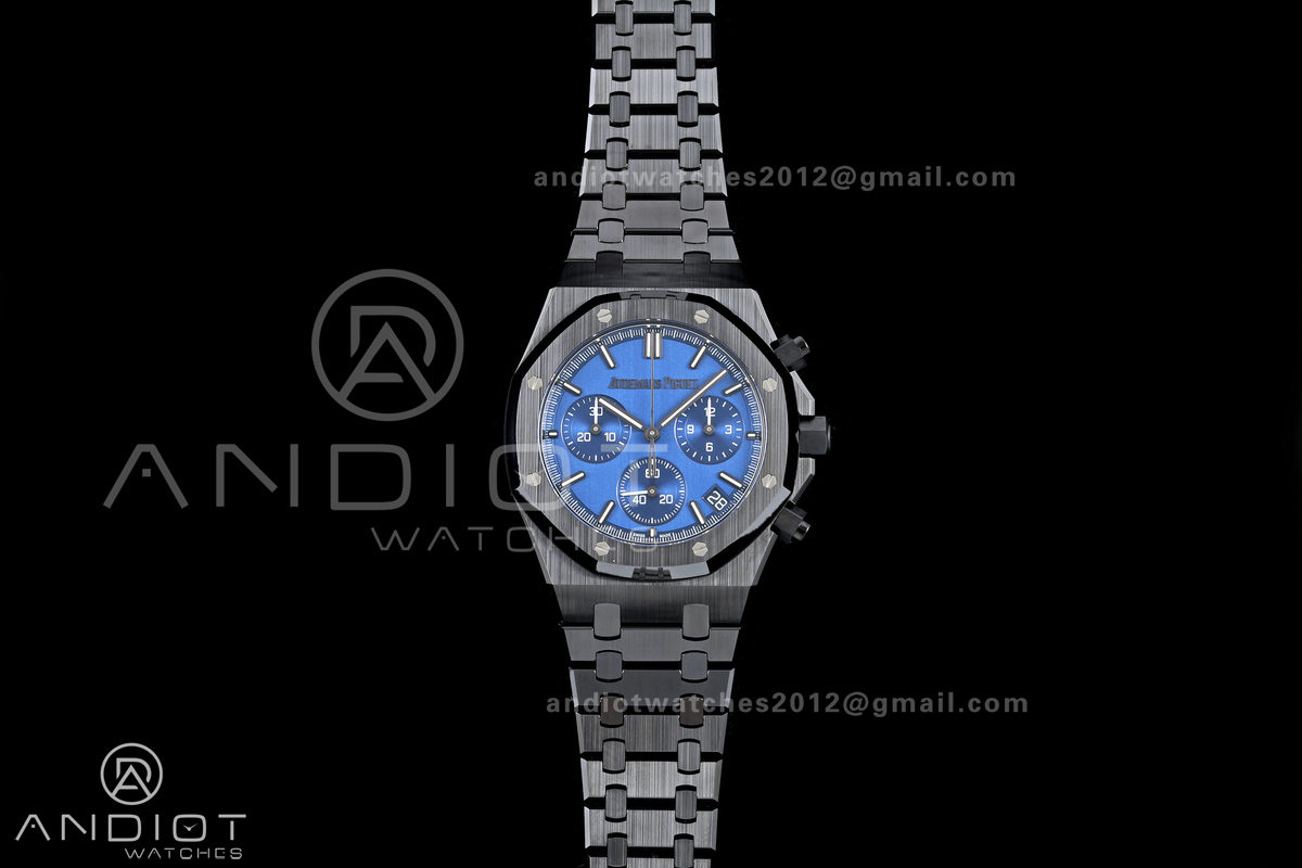 Royal Oak Chrono 26240 Real Ceramic DDF 1:1 Best Edition Blue Dial On Ceramic Bracelet Super Clone DD4401